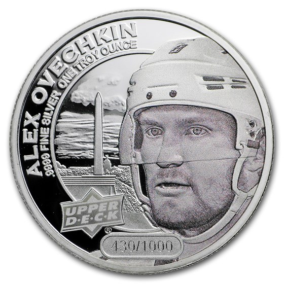 2017 Grandeur 1 oz Silver Hockey: Ovechkin (High Relief) 2017 Grandeur 1 oz Silver Hockey: Ovechkin (High Relief)